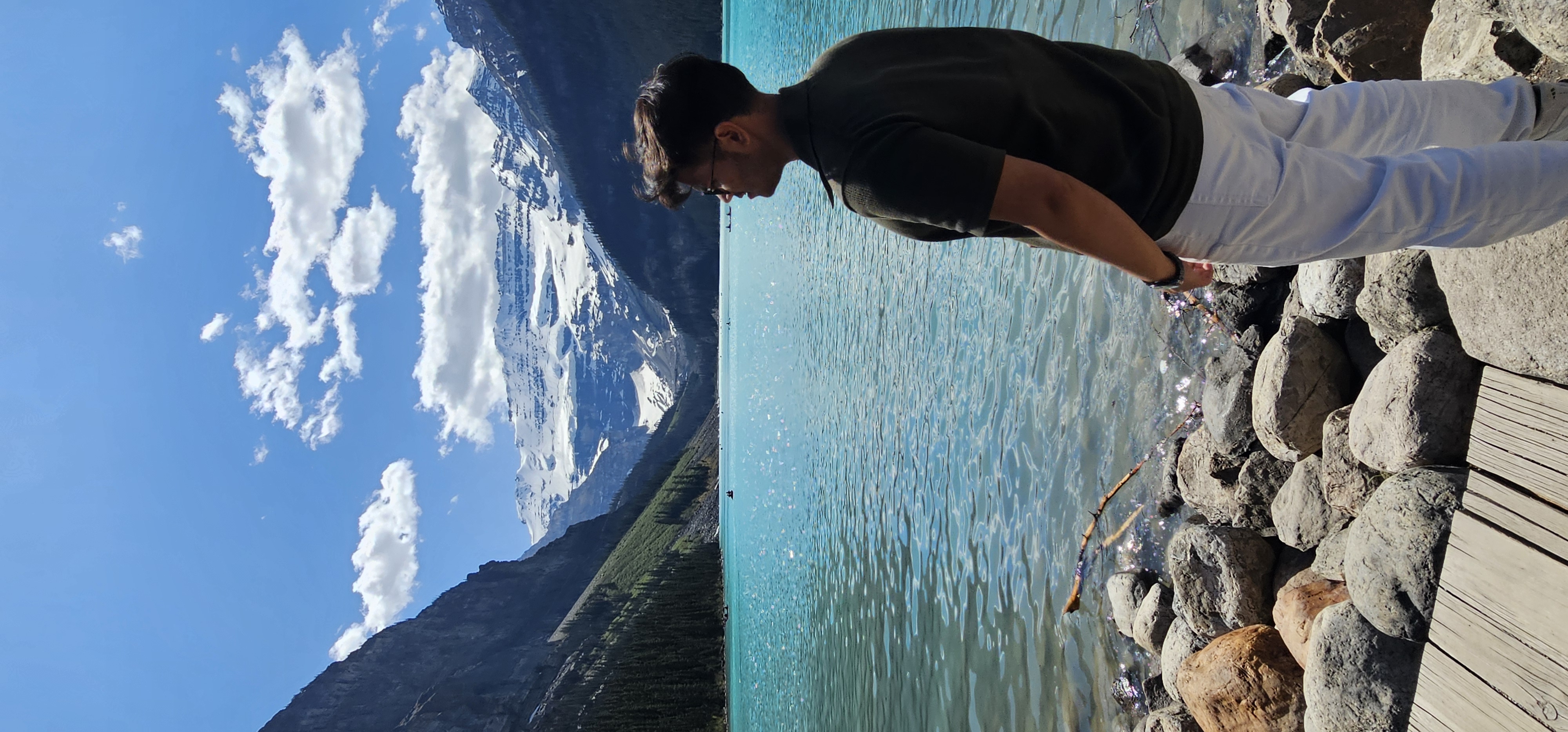 Portrait of Kashfi outdoors by the lake