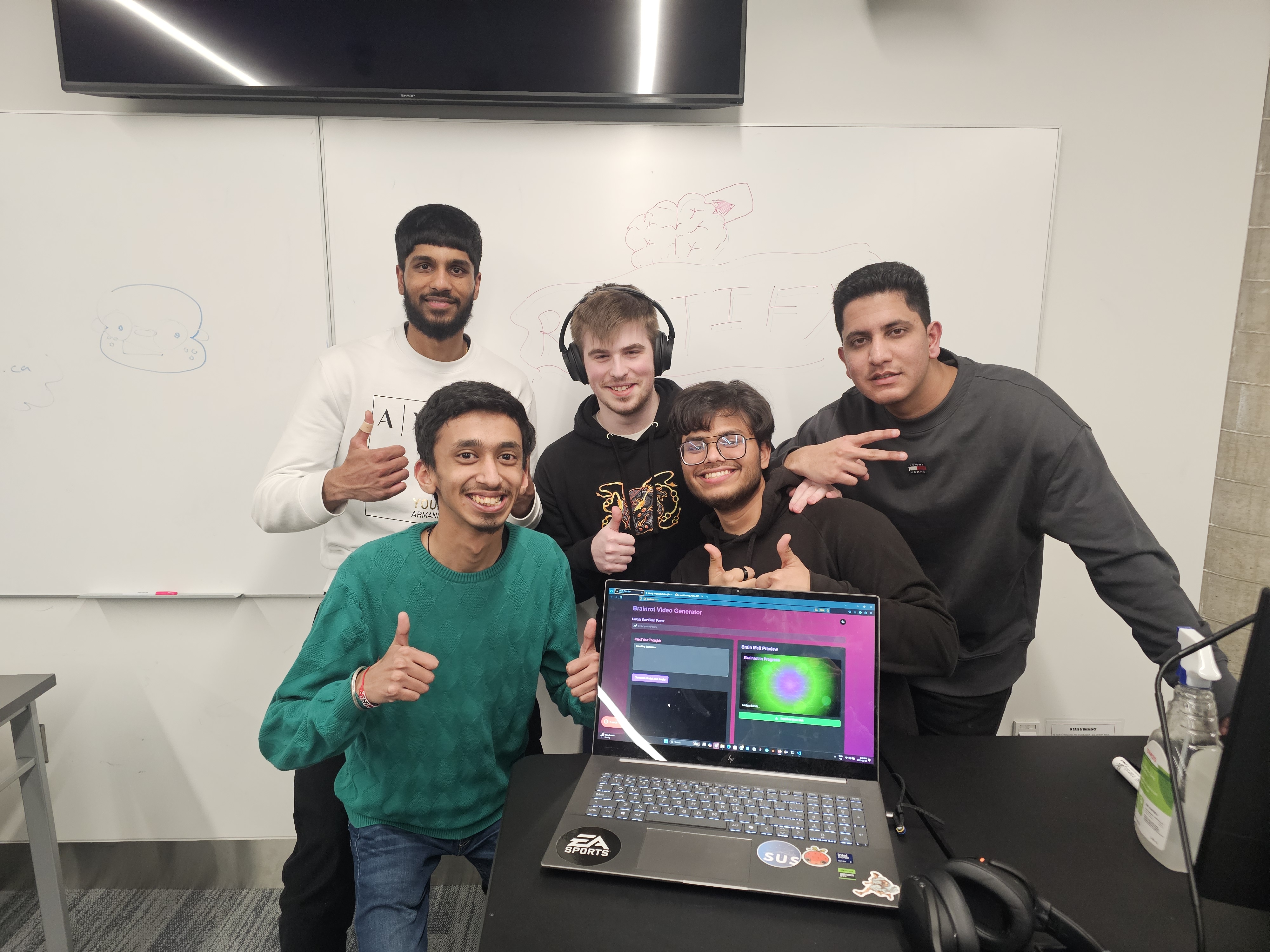 Hackathon demo with the team