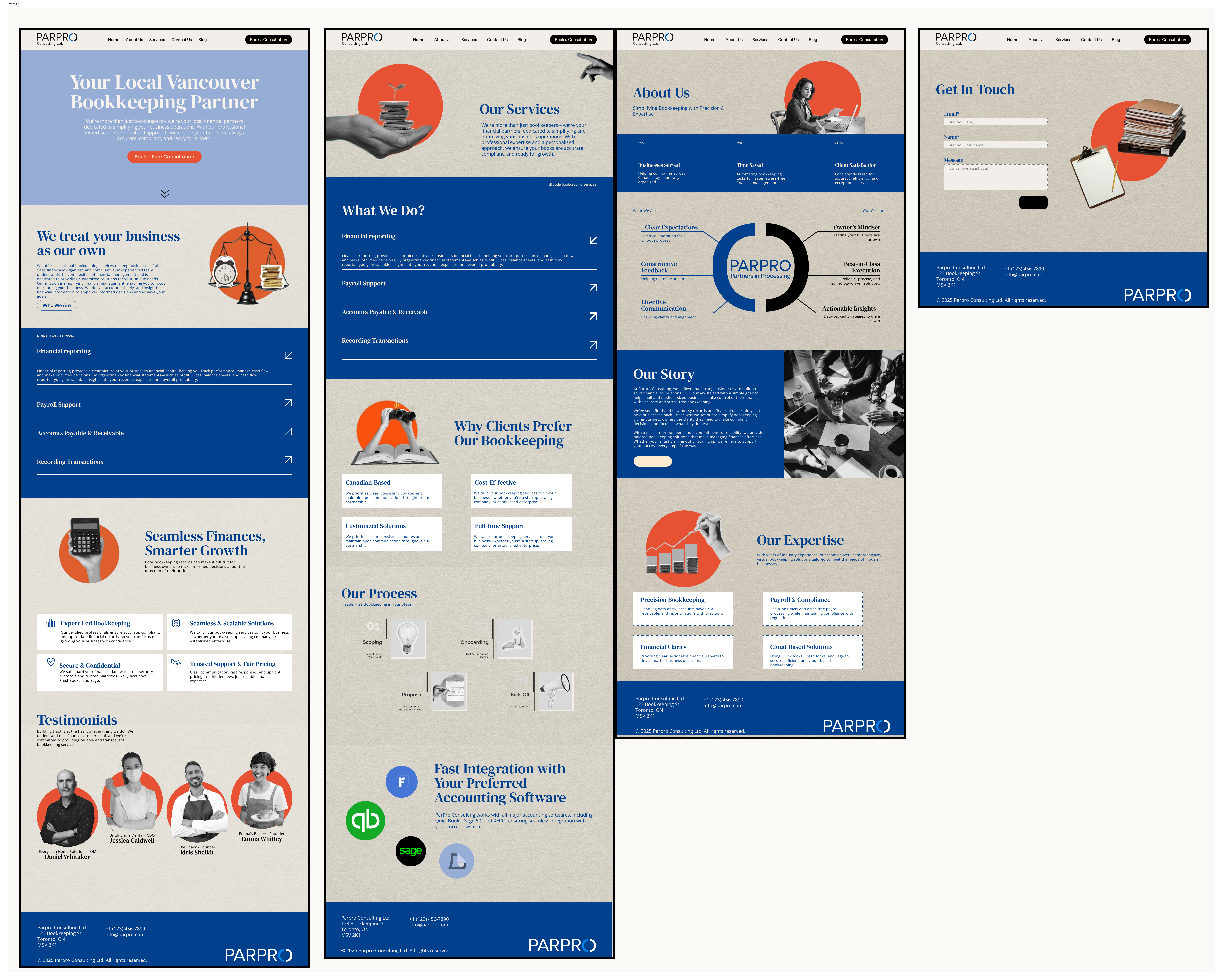 High-fidelity mockups with style guide, typography and color palette applied