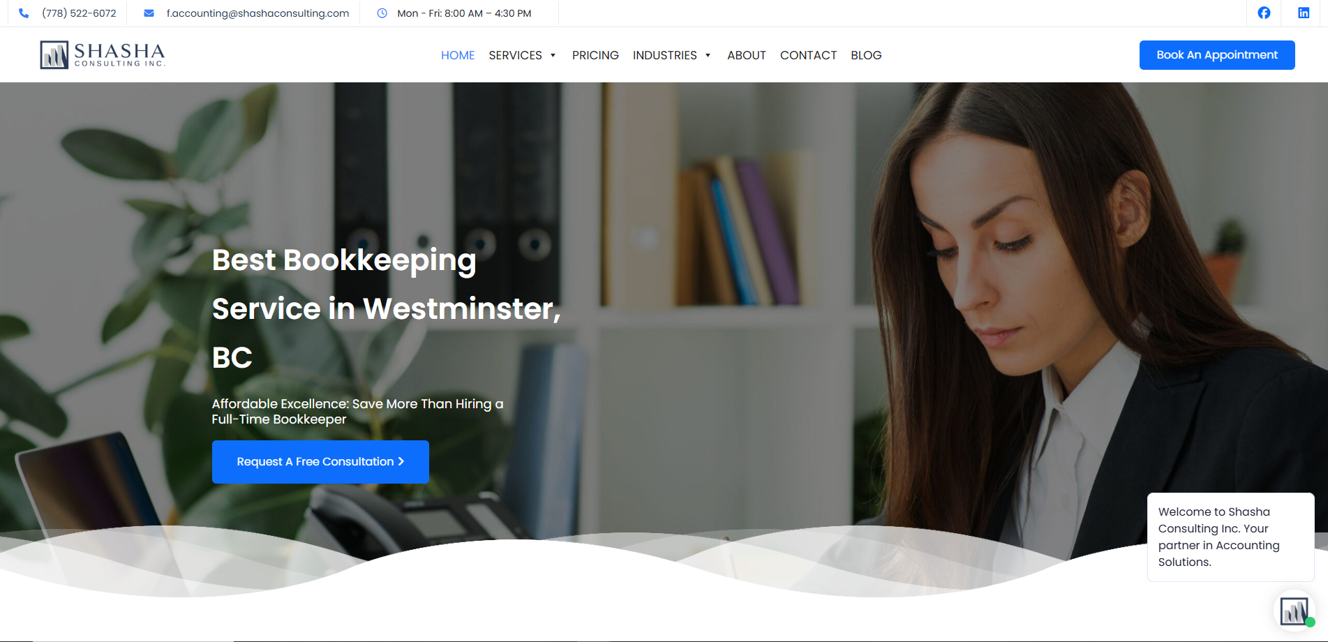 Shasha website homepage showing modern design and clean layout