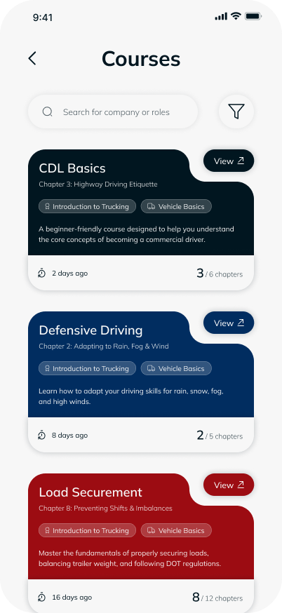 Learning path interface